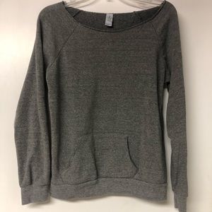 Gray Cut Off Sweatshirt